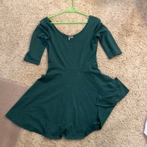 Sparkle & Fade Forest Green Feminine Stretchy Dress Size Small Like New